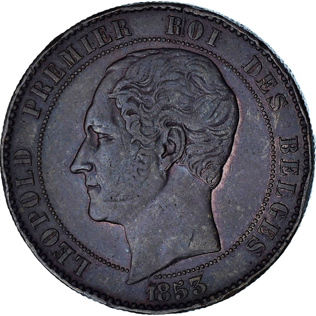 Munten, België, Leopold I, Module 10 Centimes, 1853, ZF+, Koper