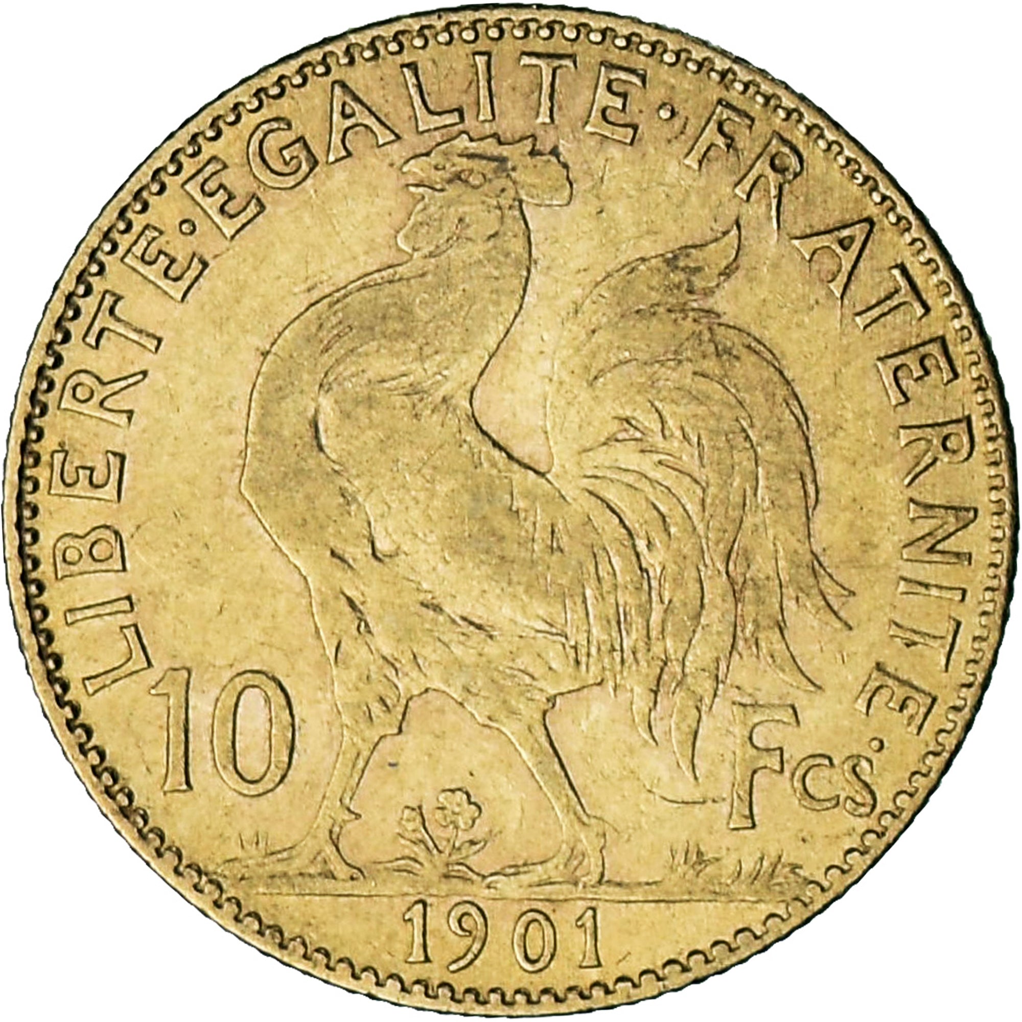 Coin, France, Marianne, 10 Francs, 1901, Paris, AU(50-53), Gold, KM:846