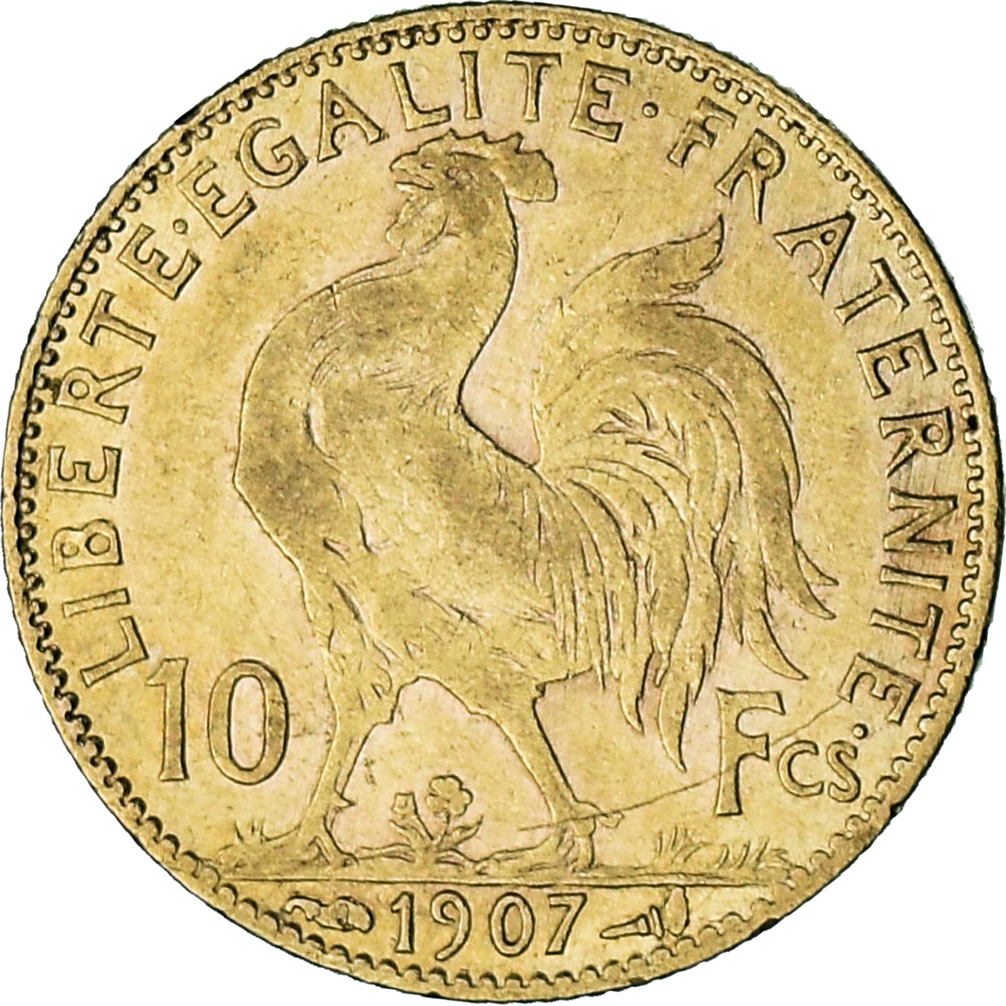 Coin, France, Marianne, 10 Francs, 1907, Paris, AU(50-53), Gold, KM:846