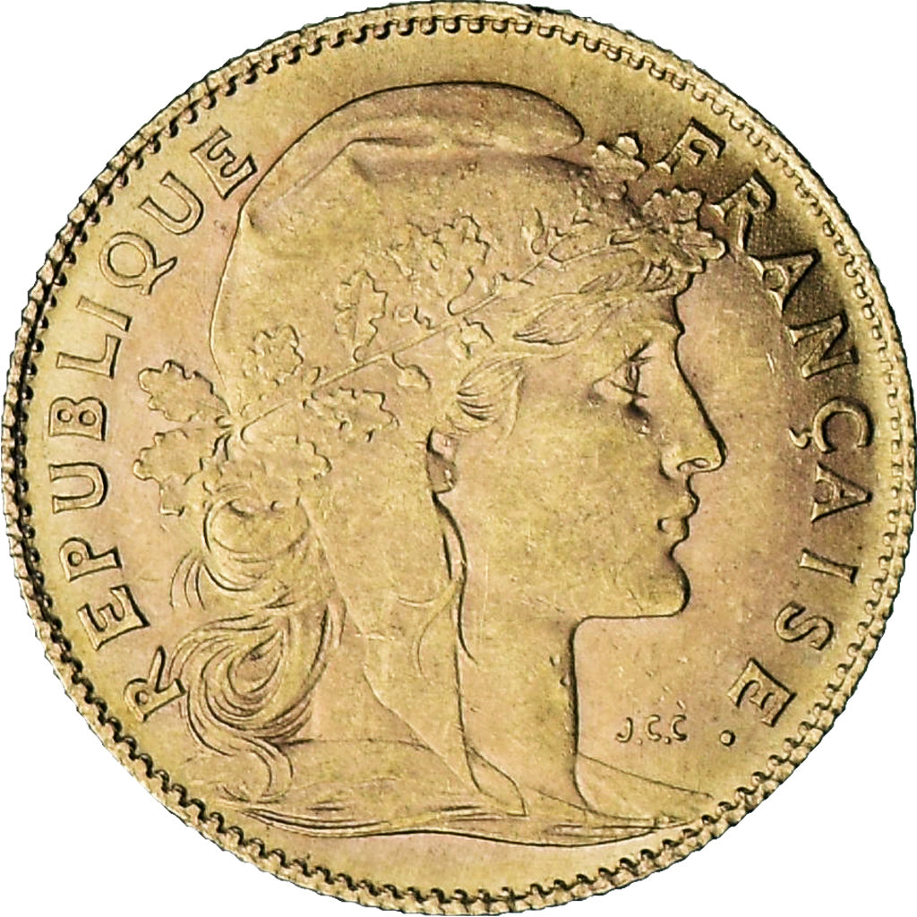 Coin, France, Marianne, 10 Francs, 1910, Paris, AU(50-53), Gold, KM:846