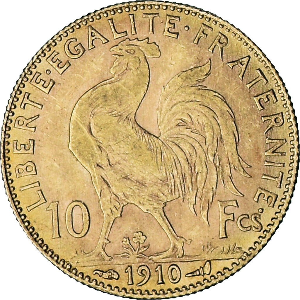 Coin, France, Marianne, 10 Francs, 1910, Paris, AU(50-53), Gold, KM:846