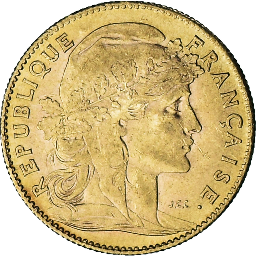 Coin, France, Marianne, 10 Francs, 1910, Paris, AU(50-53), Gold, KM:846