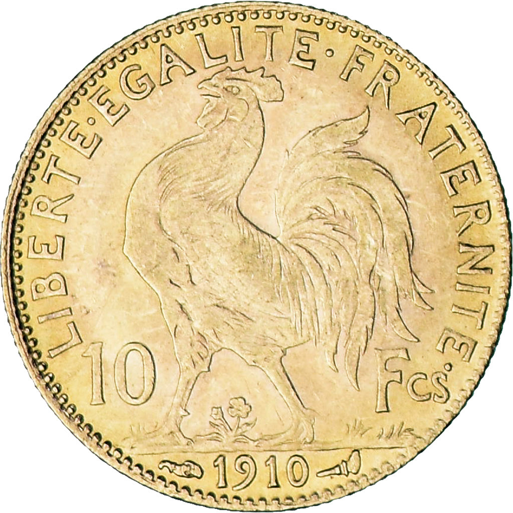 Coin, France, Marianne, 10 Francs, 1910, Paris, AU(50-53), Gold, KM:846