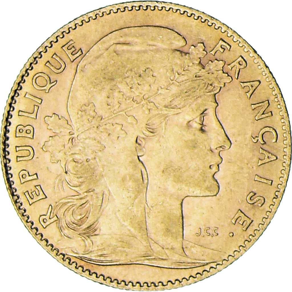 Coin, France, Marianne, 10 Francs, 1911, Paris, AU(50-53), Gold, KM:846