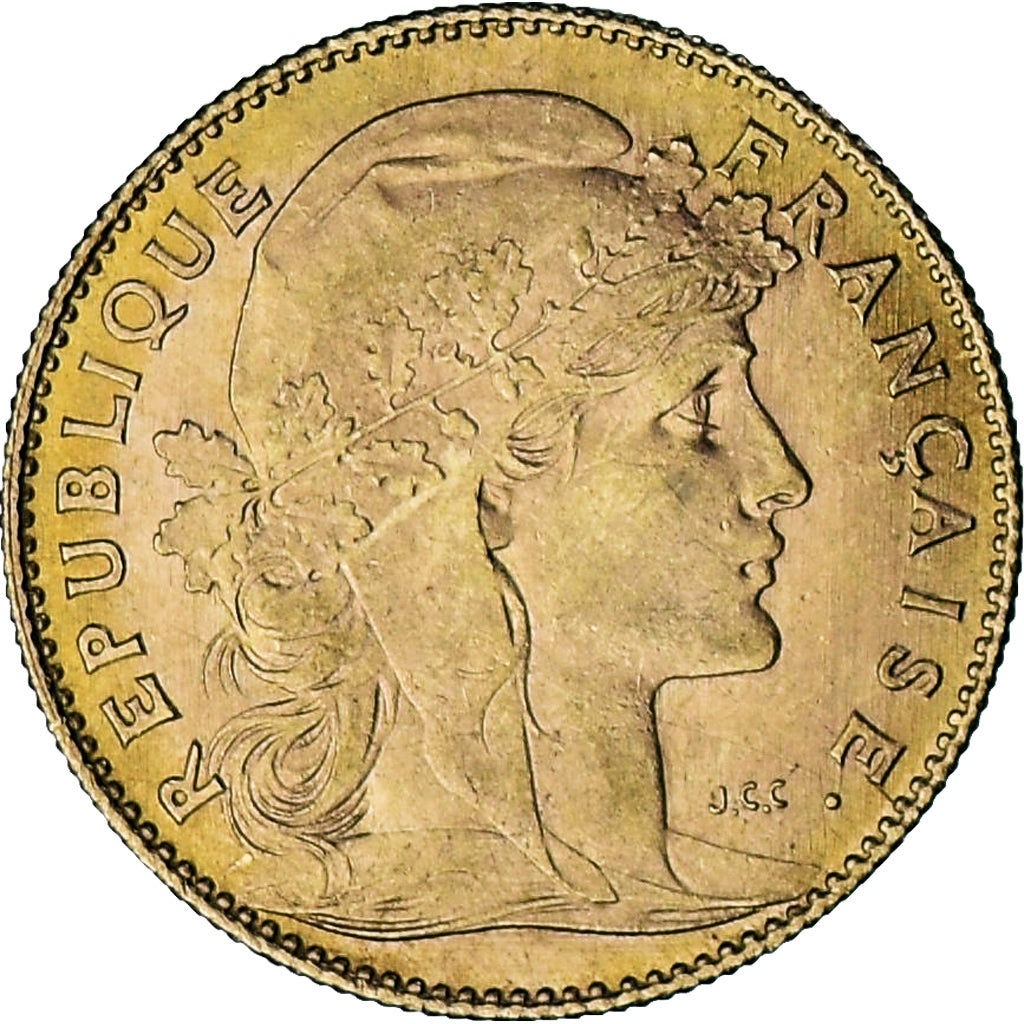 Coin, France, Marianne, 10 Francs, 1911, Paris, AU(50-53), Gold, KM:846