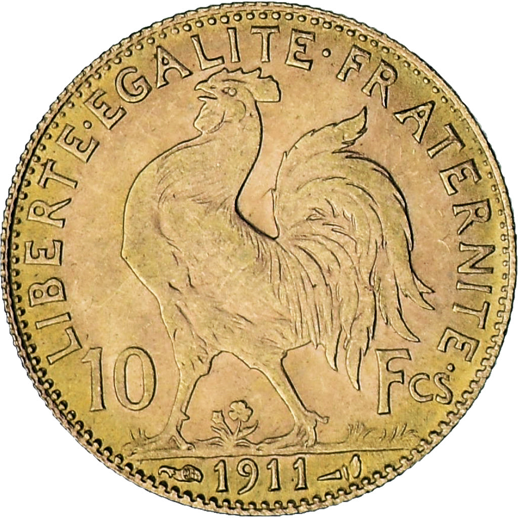 Coin, France, Marianne, 10 Francs, 1911, Paris, AU(50-53), Gold, KM:846