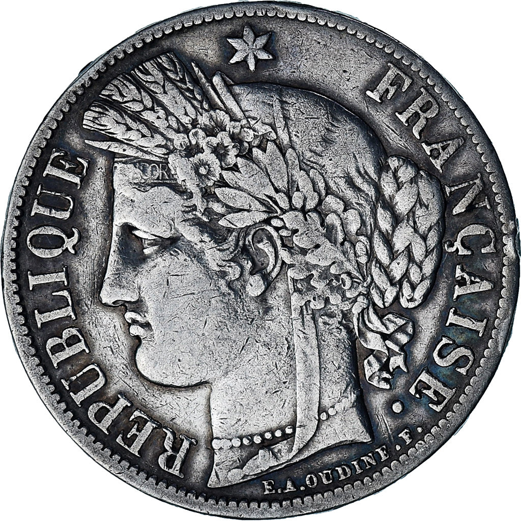 Coin, France, Cérès, 5 Francs, 1851, Paris, EF(40-45), Silver, KM:761.1