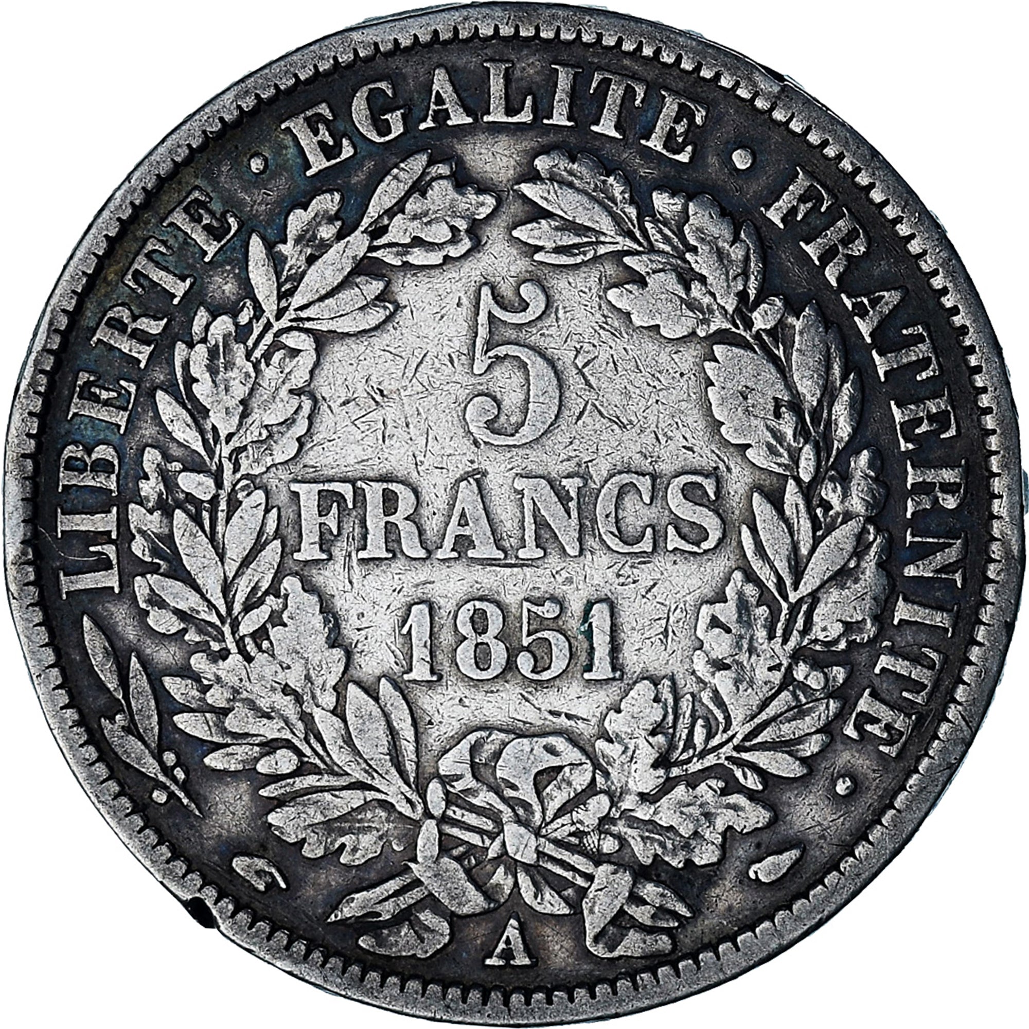 Coin, France, Cérès, 5 Francs, 1851, Paris, EF(40-45), Silver, KM:761.1