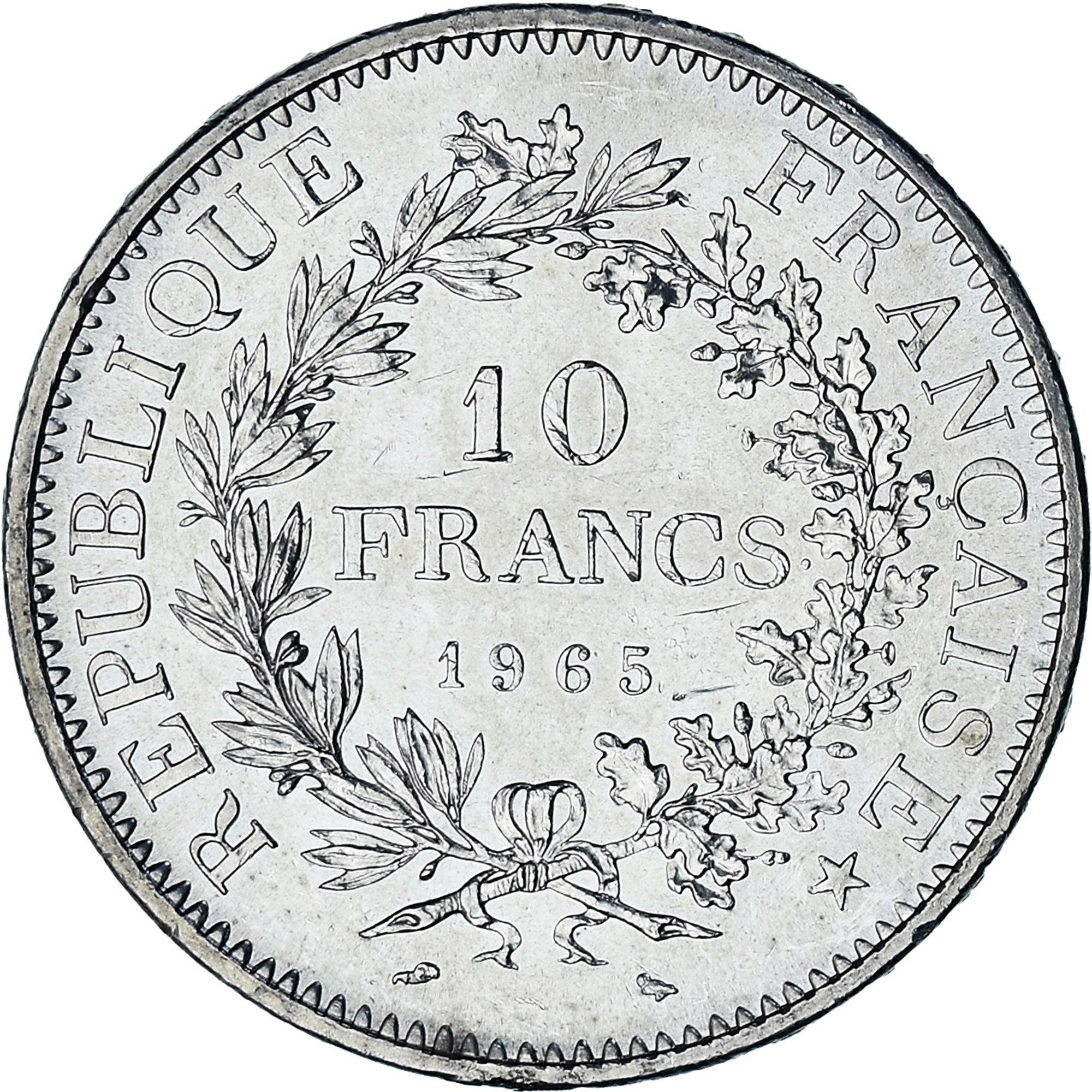 Coin, France, Hercule, 10 Francs, 1965, Paris, AU(50-53), Silver, KM:932