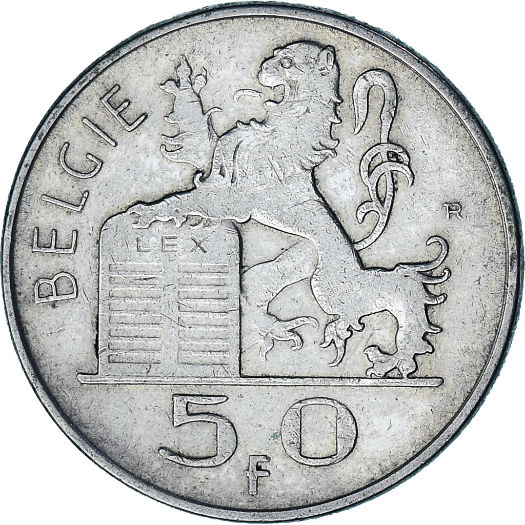 Moneta, Belgio, Régence Prince Charles, 50 Francs, 50 Frank, 1950, BB, Argento