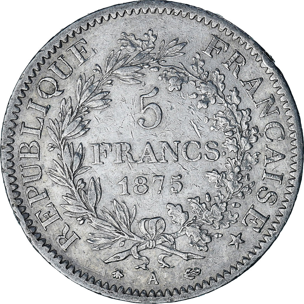 Monnaie, France, Hercule, 5 Francs, 1875, Paris, TTB, Argent, Gadoury:745a
