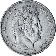 France, 5 Francs, Louis-Philippe, 1845, Lille, Argent, TTB, Gadoury:678a