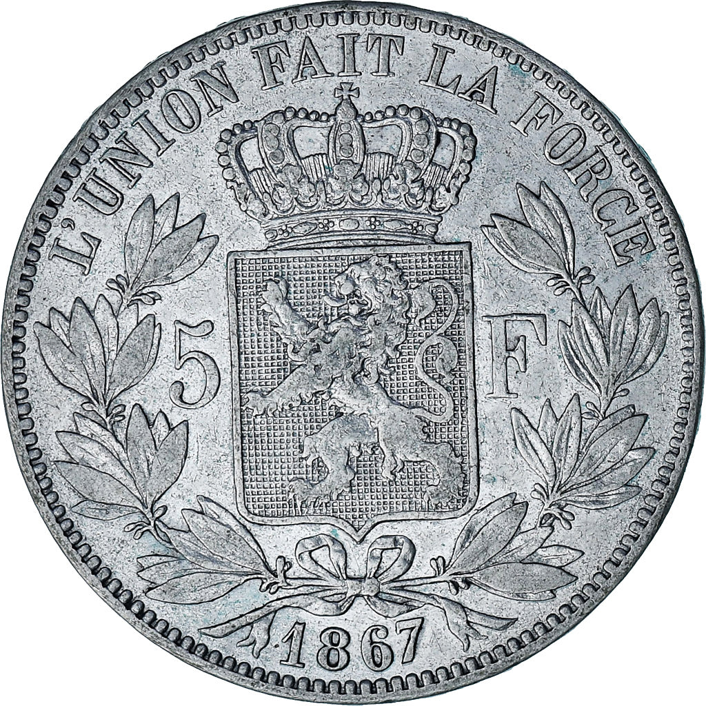 Monnaie, Belgique, Leopold II, 5 Francs, 5 Frank, 1867, TTB, Argent, KM:24