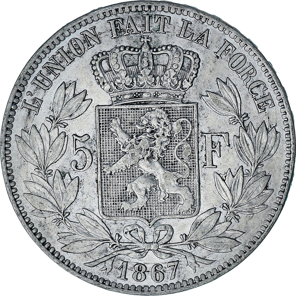 Monnaie, Belgique, Leopold II, 5 Francs, 5 Frank, 1867, TTB, Argent, KM:24