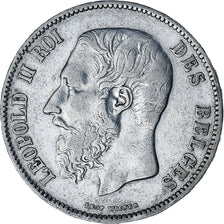 Monnaie, Belgique, Leopold II, 5 Francs, 5 Frank, 1868, TTB, Argent, KM:24