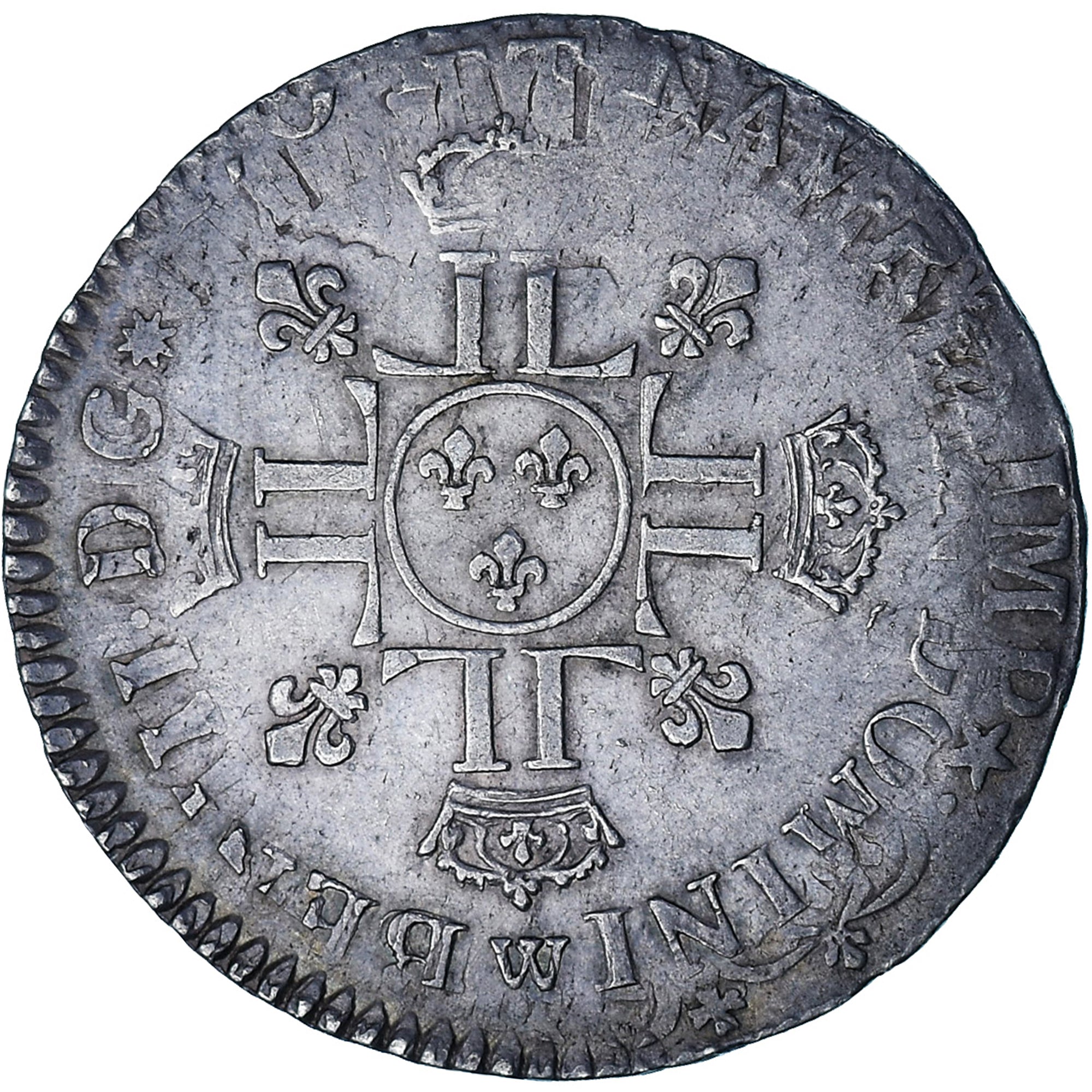 Coin, France, Louis XIV, 1/2 écu aux 8L, 2e type, 1704, Lille, réformé