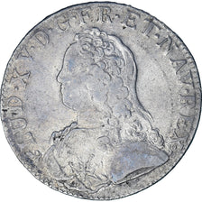 Coin, France, Louis XV, Ecu aux branches d'olivier, 1727, Rouen, VF(30-35)