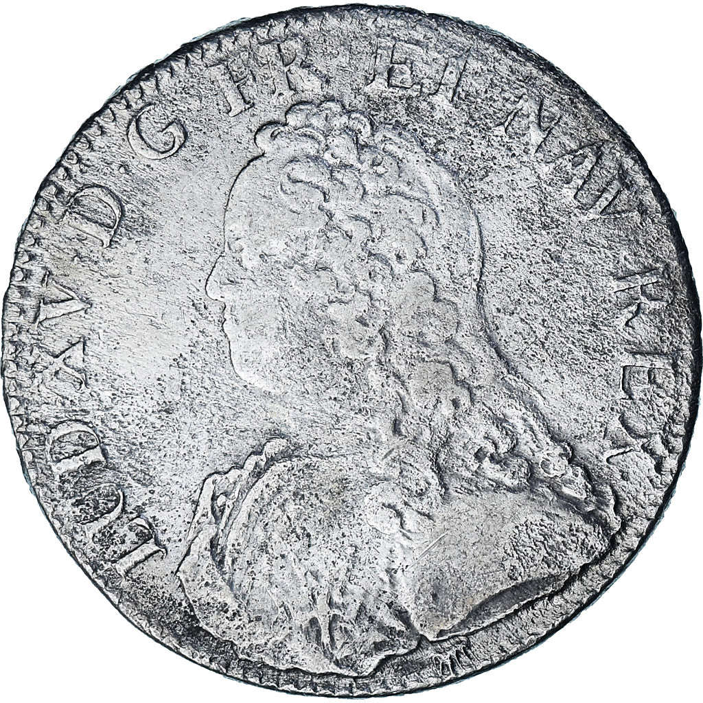 Coin, France, Louis XV, Ecu aux branches d'olivier, 1726, Paris, VF(30-35)