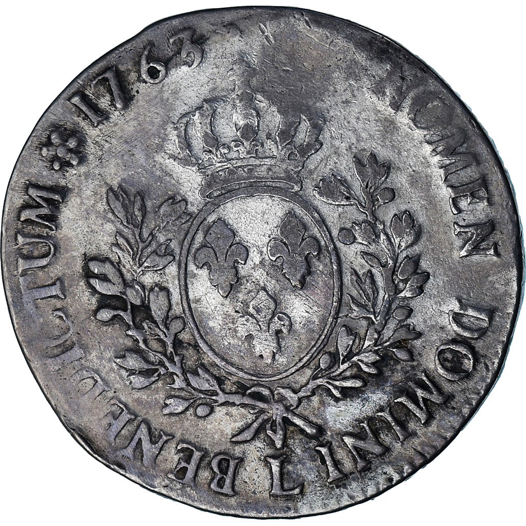 France, Louis XV, Écu au bandeau, 1763, Bayonne, Silver, VF(30-35)