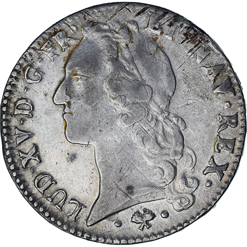 Munten, Frankrijk, Louis XV, Écu au bandeau, 1766, Bayonne, ZF, Zilver