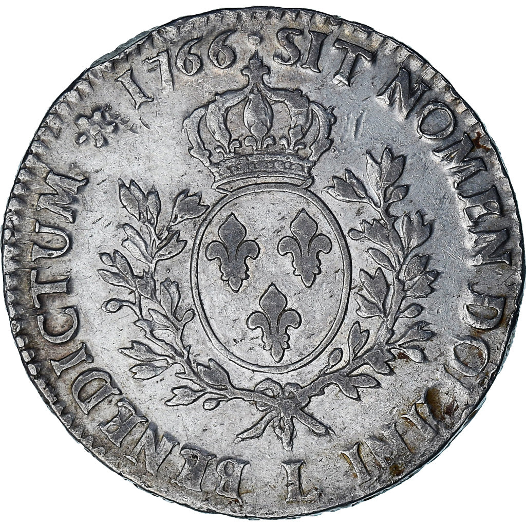 Munten, Frankrijk, Louis XV, Écu au bandeau, 1766, Bayonne, ZF, Zilver