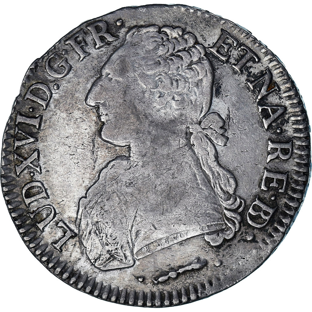 Monnaie, France, Louis XVI, Écu de Béarn aux branches d'olivier, 1779, Pau