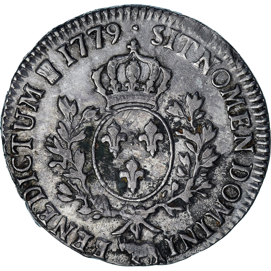 Monnaie, France, Louis XVI, Écu de Béarn aux branches d'olivier, 1779, Pau