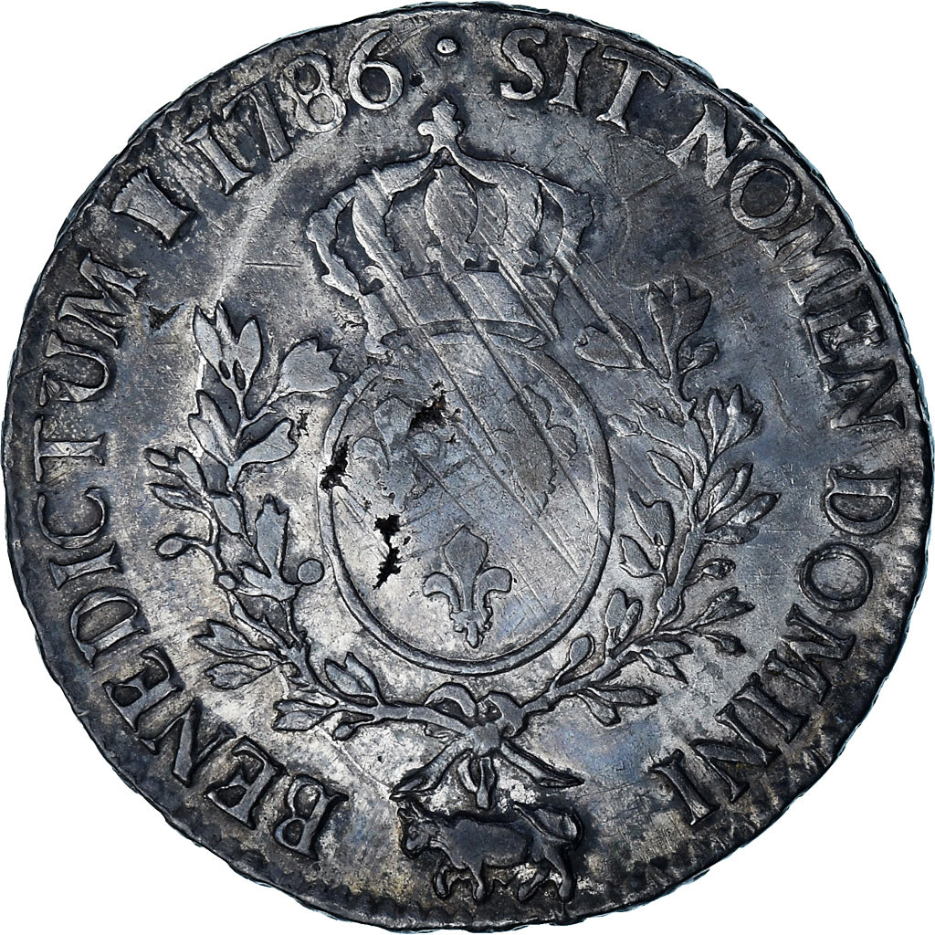 Munten, Frankrijk, Louis XVI, Écu de Béarn aux branches d'olivier, 1786, Pau