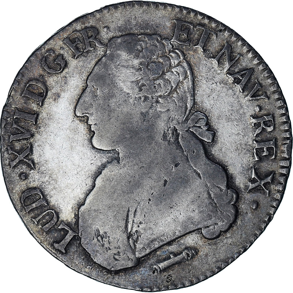 Moneta, Francia, Louis XVI, Ecu aux branches d'olivier, 1782, Perpignan, MB+