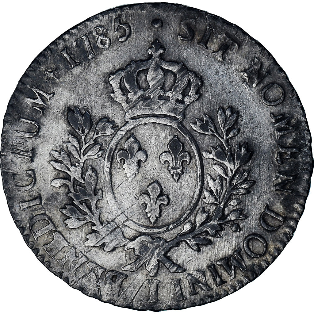 Moneta, Francia, Louis XVI, Ecu aux branches d'olivier, 1785, Limoges, MB+