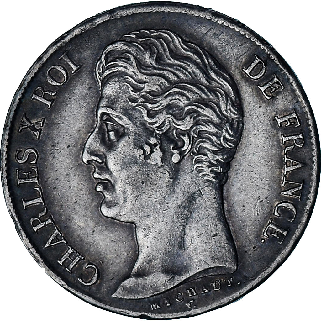 Moneta, Francia, Charles X, Franc, 1828, Lille, BB+, Argento, KM:724.13