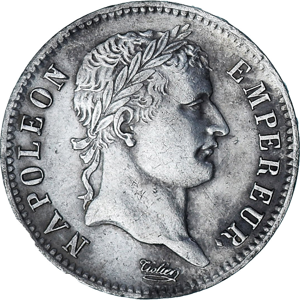 Coin, France, Napoléon I, Franc, 1808, La Rochelle, AU(50-53), Silver