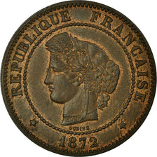 Munten, Frankrijk, Cérès, 5 Centimes, 1872, Paris, PR+, Bronze, Gadoury:157a