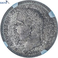 Munten, Frankrijk, Napoleon III, 50 Centimes, 1867, Paris, GENI, MS66, FDC