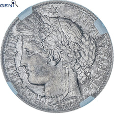 Coin, France, Cérès, Franc, 1887, Paris, GENI, MS65, MS(65-70), Silver