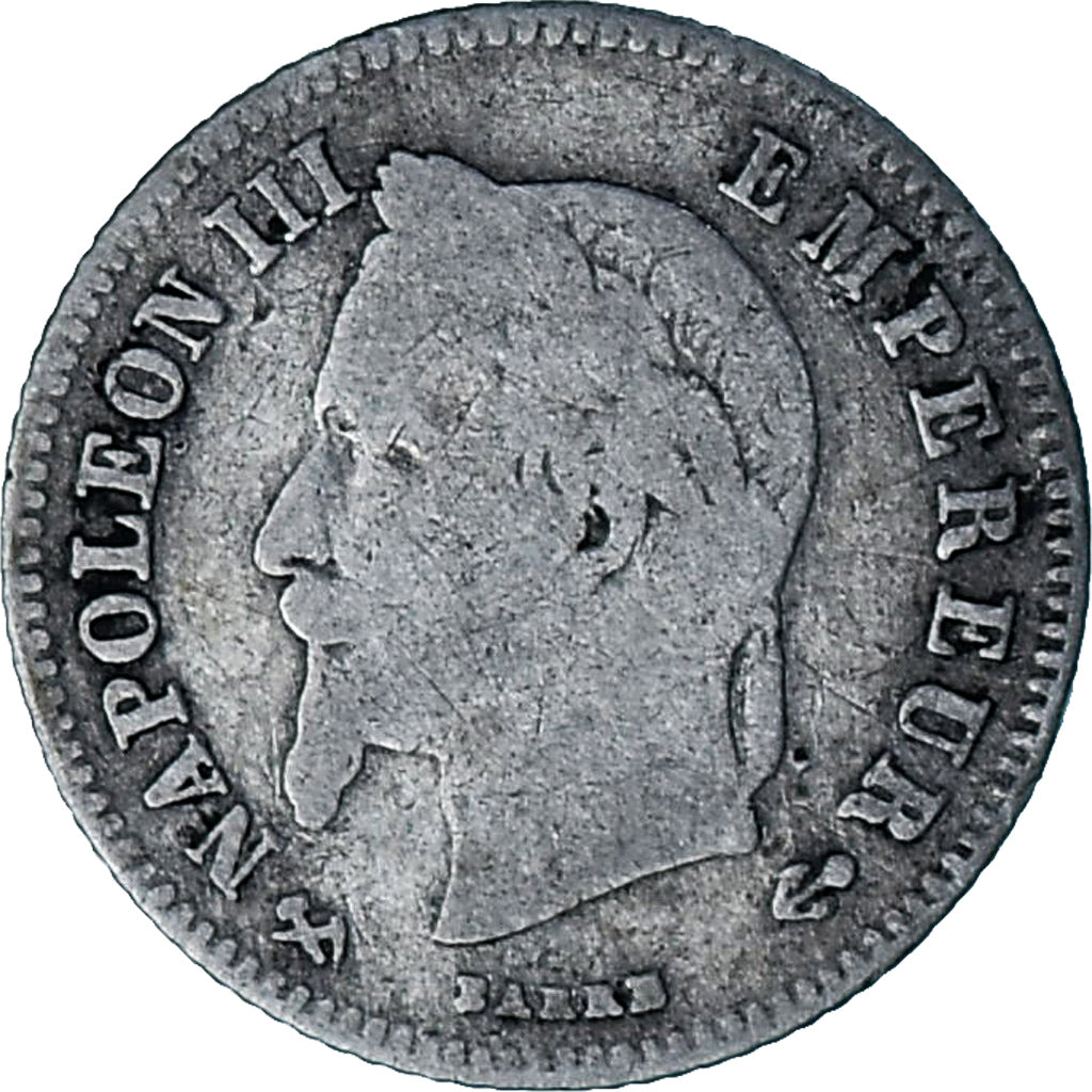 Moneta, Francia, Napoleon III, 20 Centimes, 1866, Bordeaux, MB, Argento