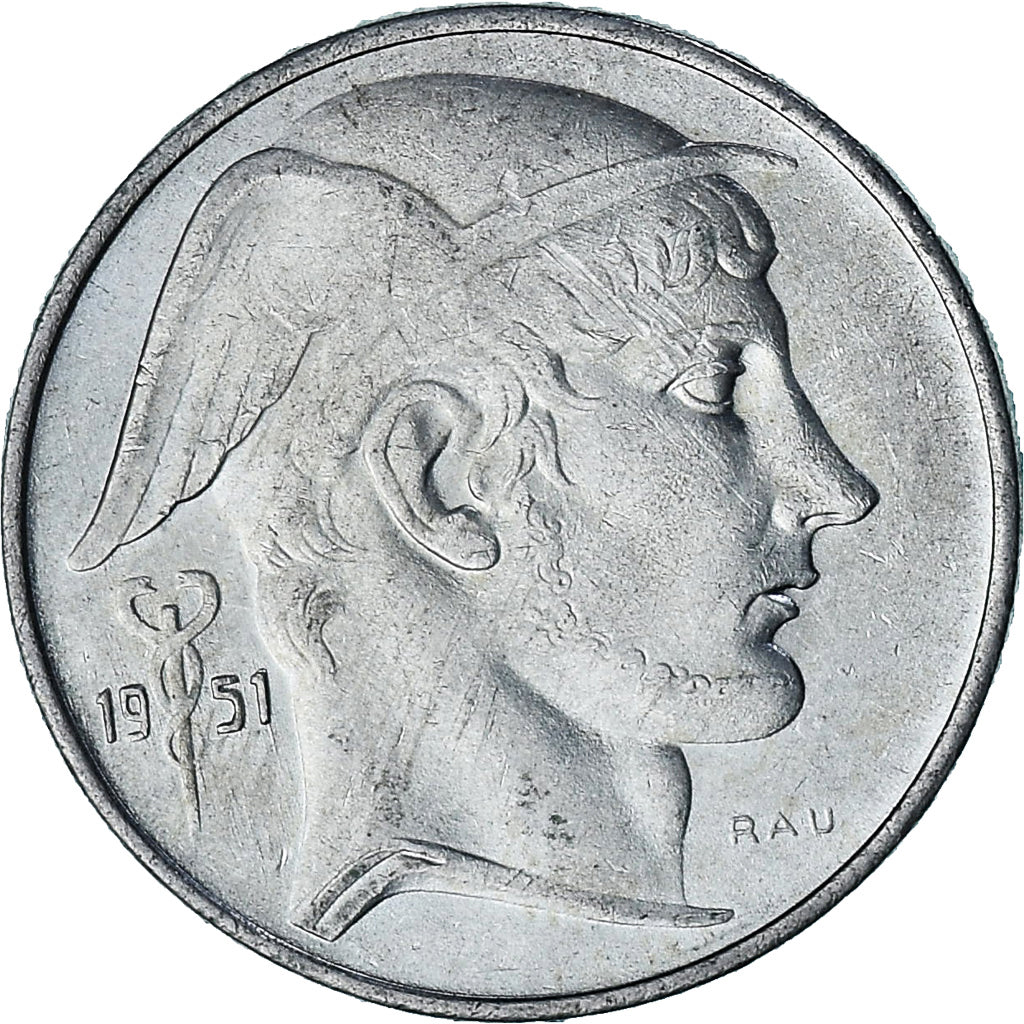 Coin, Belgium, Régence Prince Charles, 20 Francs, 20 Frank, 1951, AU(50-53)