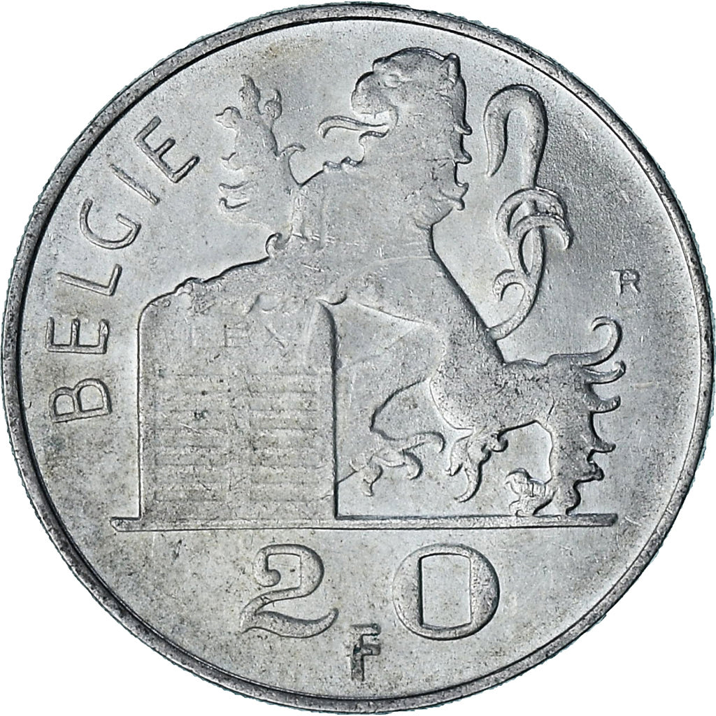 Coin, Belgium, Régence Prince Charles, 20 Francs, 20 Frank, 1951, AU(50-53)