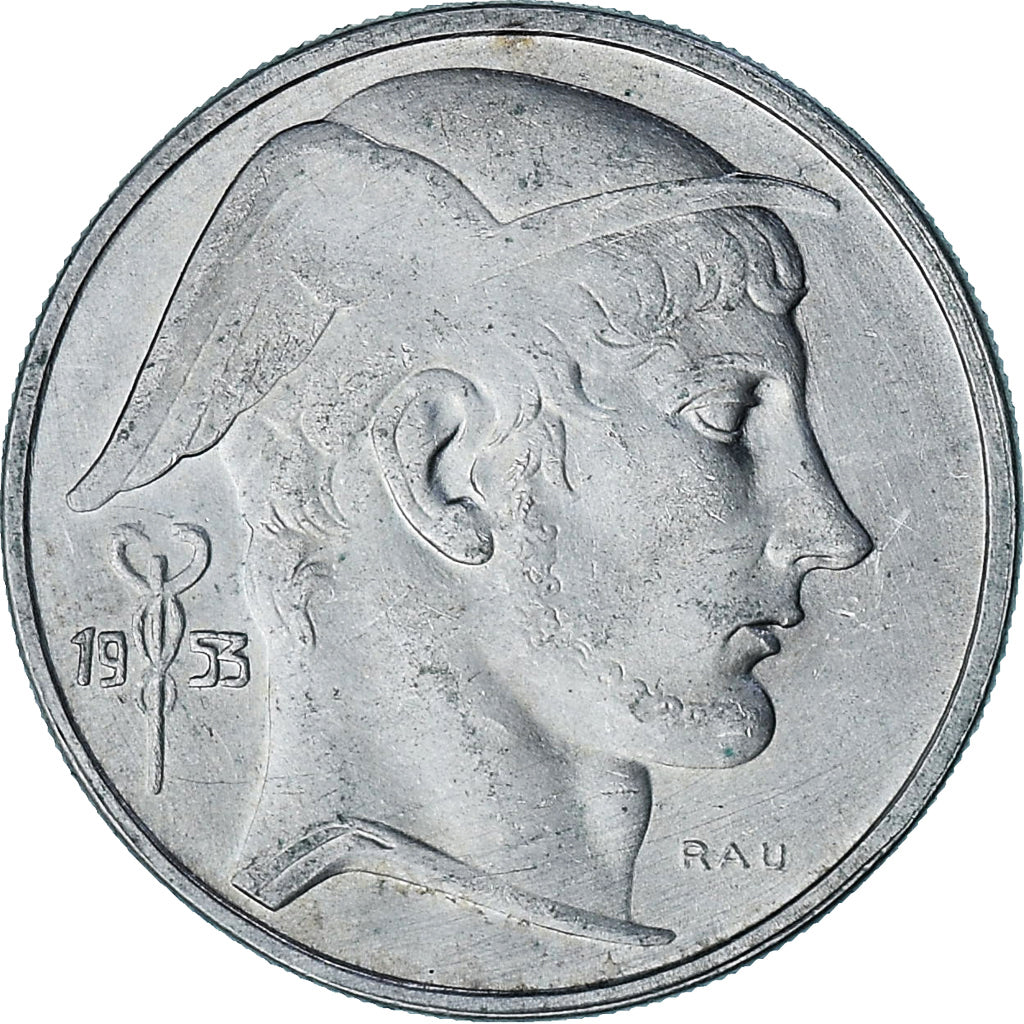 Coin, Belgium, Baudouin I, 20 Francs, 20 Frank, 1953, AU(50-53), Silver