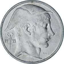 Coin, Belgium, Baudouin I, 20 Francs, 20 Frank, 1953, AU(50-53), Silver