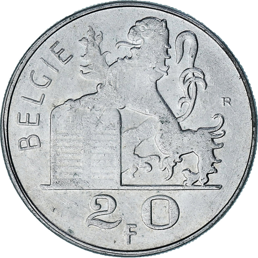 Coin, Belgium, Baudouin I, 20 Francs, 20 Frank, 1953, AU(50-53), Silver