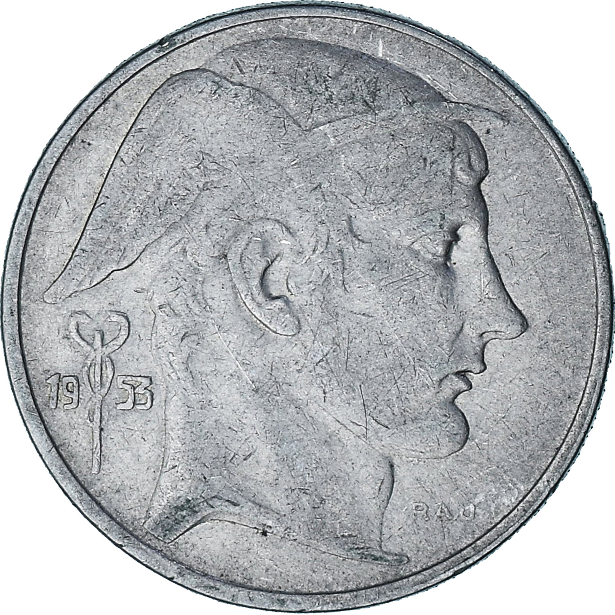Münze, Belgien, Baudouin I, 20 Francs, 20 Frank, 1953, SS, Silber, KM:141.1