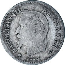 Coin, France, Napoleon III, 20 Centimes, 1867, Paris, VF(30-35), Silver