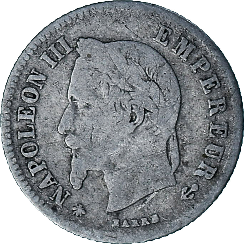 Moeda, França, Napoleon III, 20 Centimes, 1866, Paris, VF(30-35), Prata