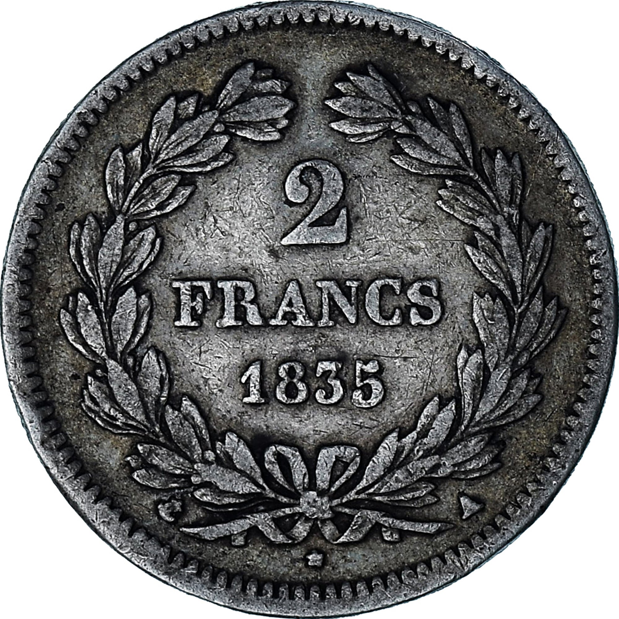 Coin, France, Louis-Philippe, 2 Francs, 1835, Paris, VF(30-35), Silver
