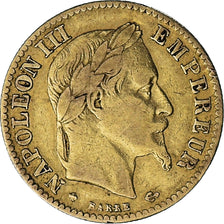 Coin, France, Napoleon III, 10 Francs, 1863, Strasbourg, VF(30-35), Gold