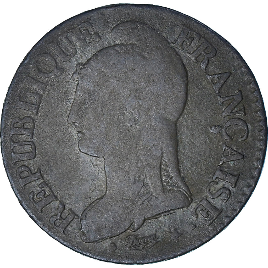 Moneta, Francja, Dupré, 5 Centimes, AN 8, Lille, VF(20-25), Brązowy