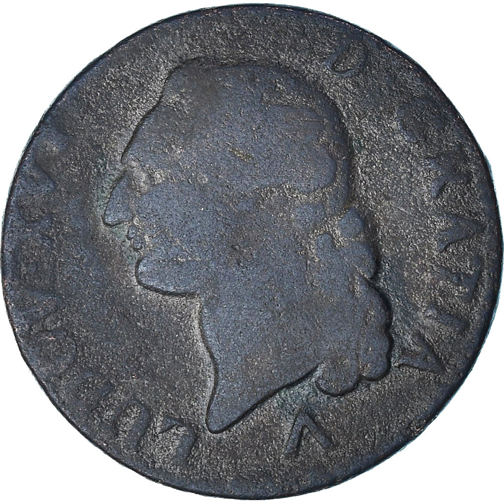 Münze, Frankreich, Louis XVI, Sol ou sou, Sol, 1783, Lille, S, Kupfer