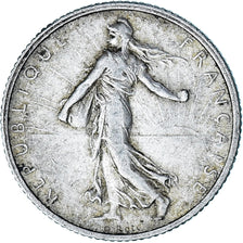 Coin, France, Semeuse, Franc, 1916, Paris, EF(40-45), Silver, KM:844.1