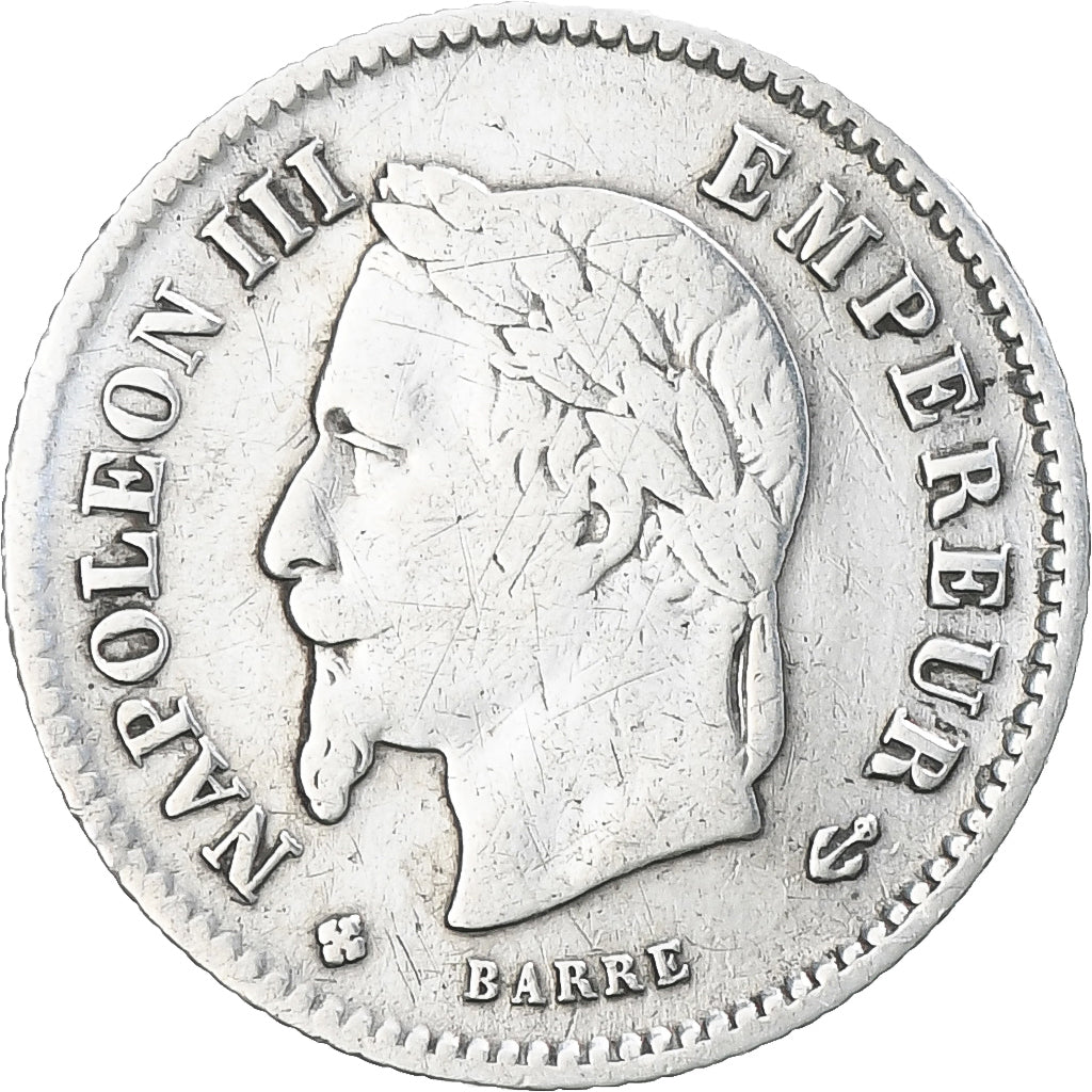 Monnaie, France, Napoleon III, 20 Centimes, 1867, Strasbourg, TTB, Argent